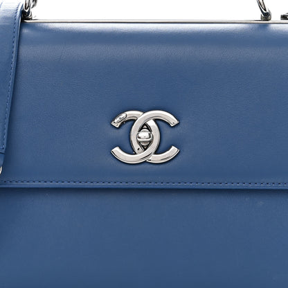 Chanel Calfskin Small Trendy CC Dual Handle Flap Bag Blue 9 of 21