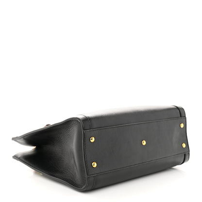 Gucci Calfskin Small Diana Tote Bag Black Yellow Fluo 4 of 16
