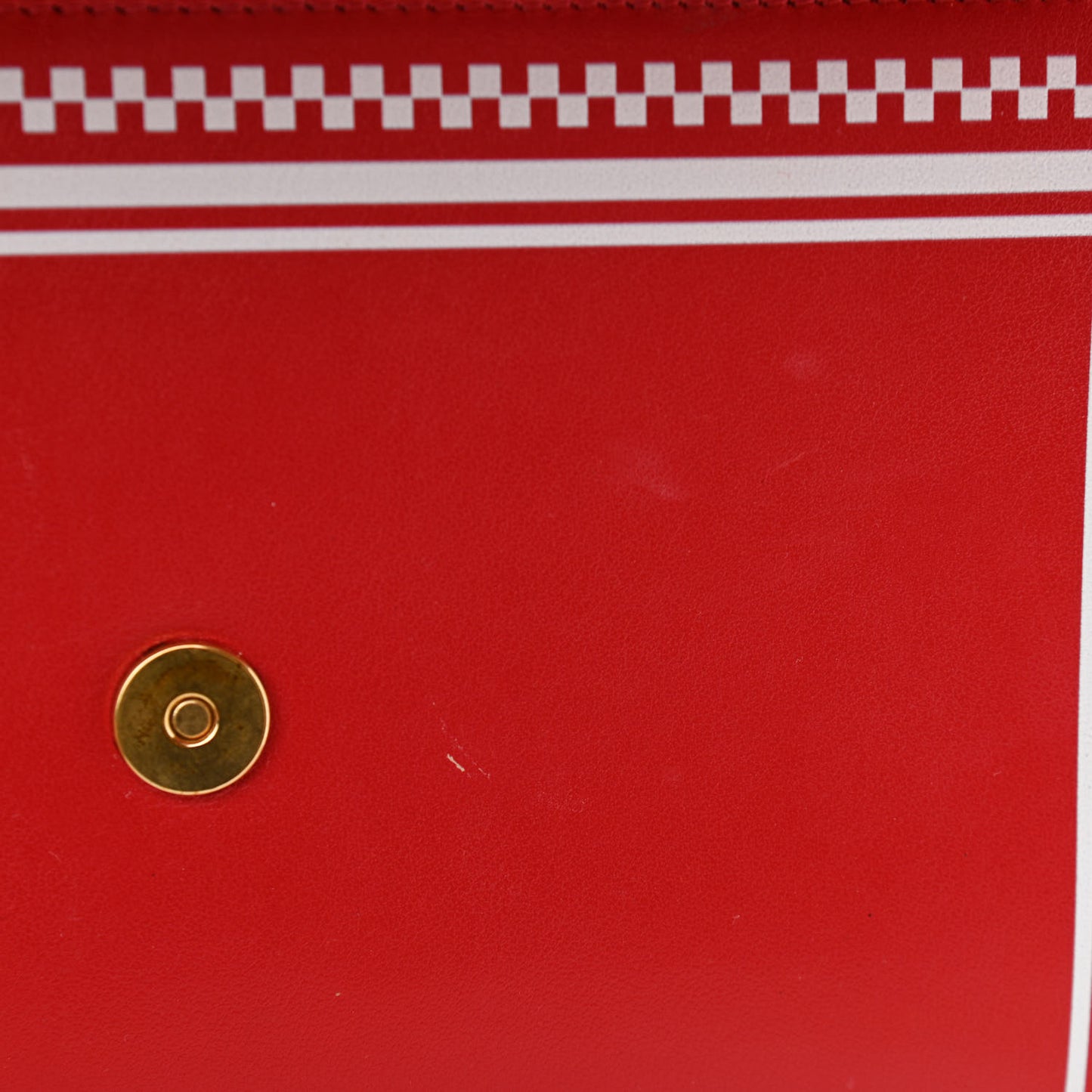 Calfskin 90's Vintage Logo Chain Evening Bag Red