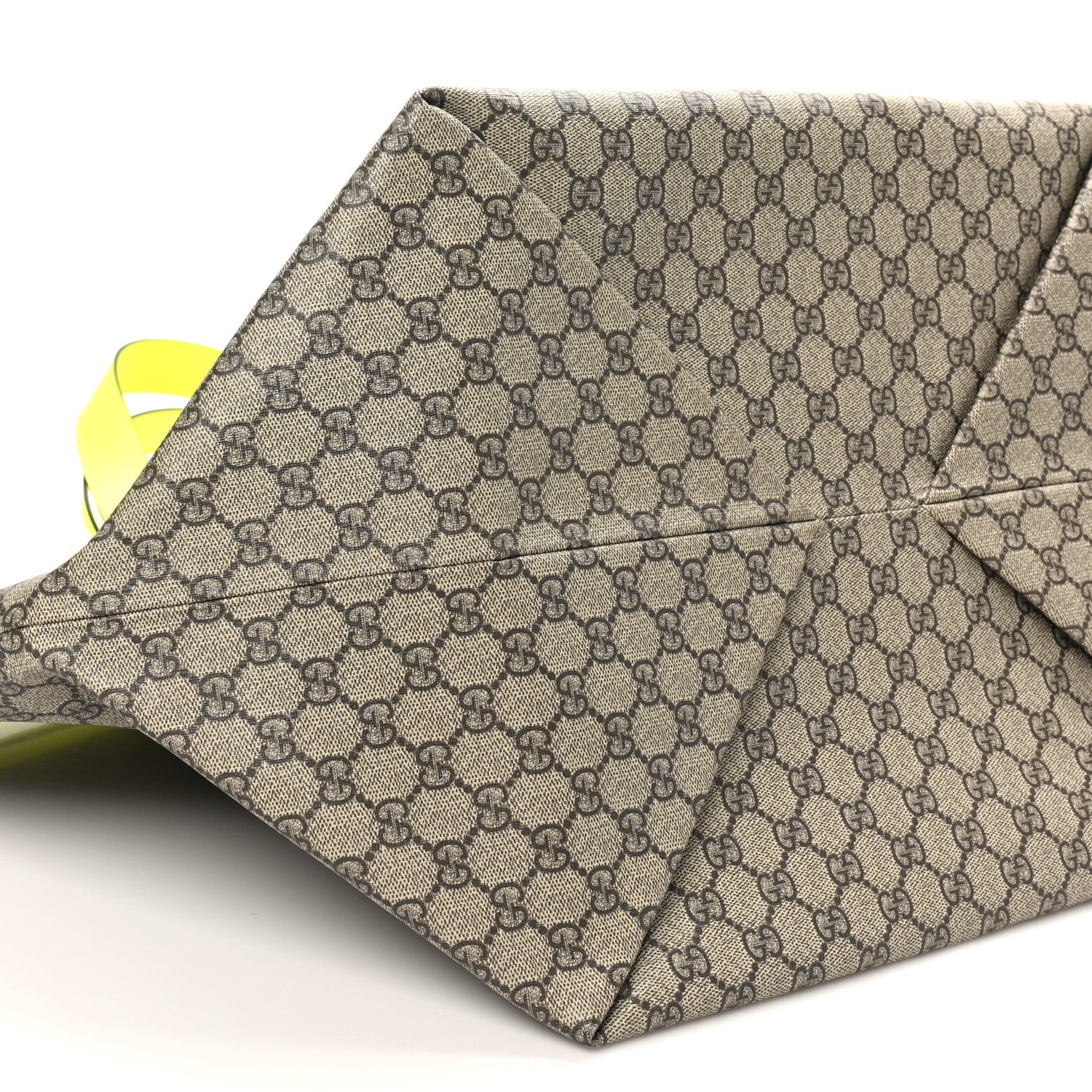 Gucci GG Supreme Monogram Totissima Shopping Tote Ebony Beige Yellow 9 of 10