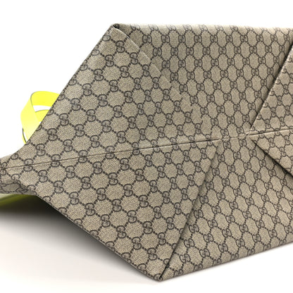 Gucci GG Supreme Monogram Totissima Shopping Tote Ebony Beige Yellow 9 of 10