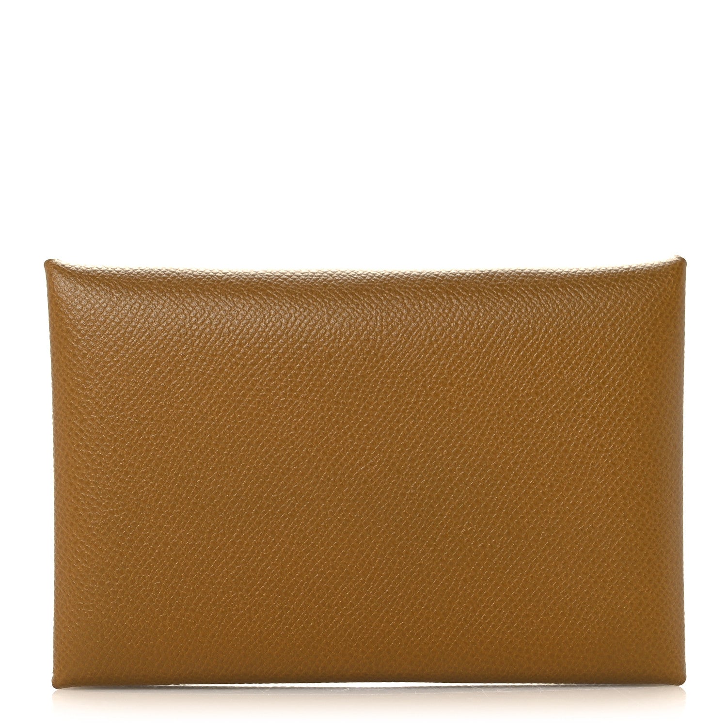 Hermes Madame Calfskin Calvi Card Case Bronze Dore 1 of 8