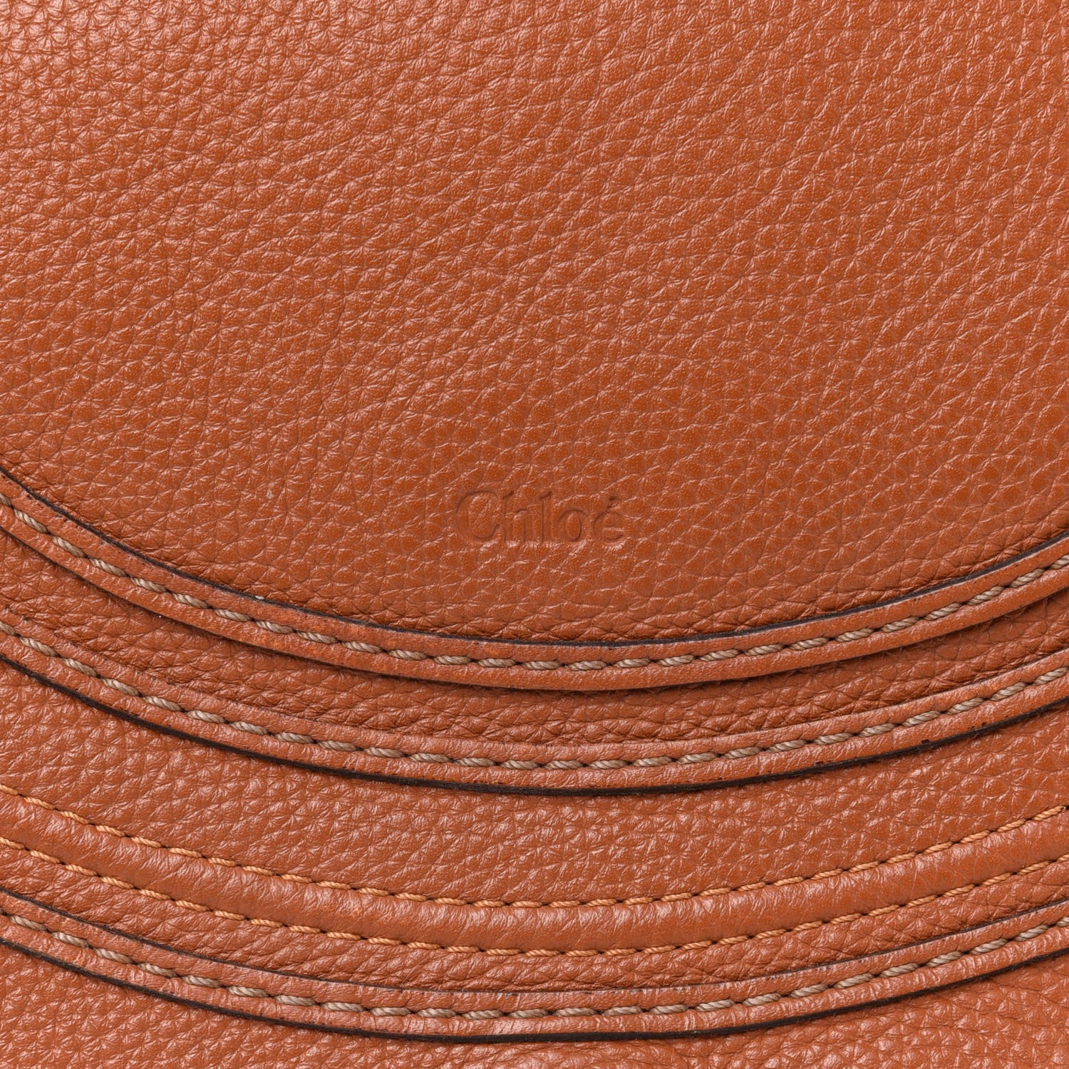 Chloe Calfskin Mini Marcie Round Crossbody Bag Tan 8 of 13