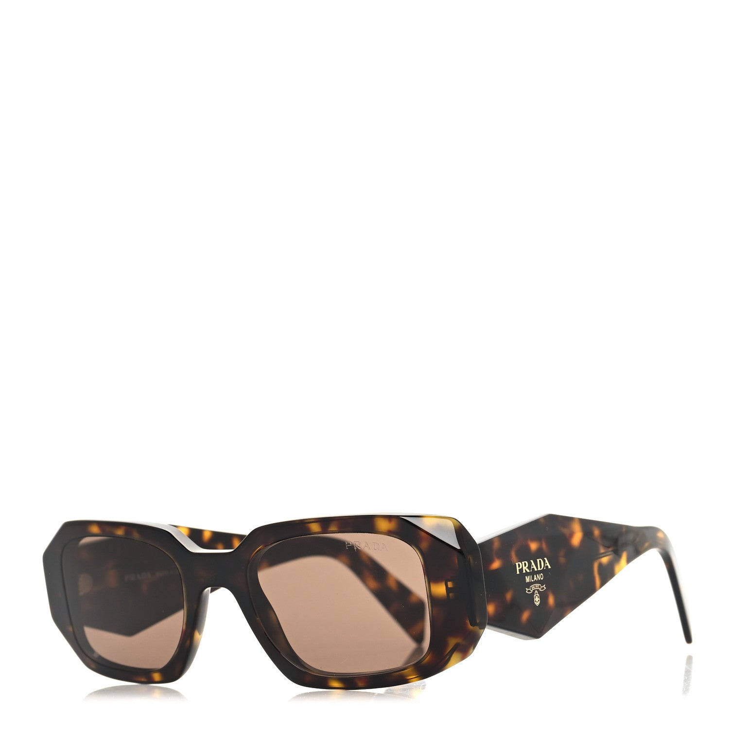 Prada Acetate Symbole Sunglasses SPR 17W Havana 1 of 8