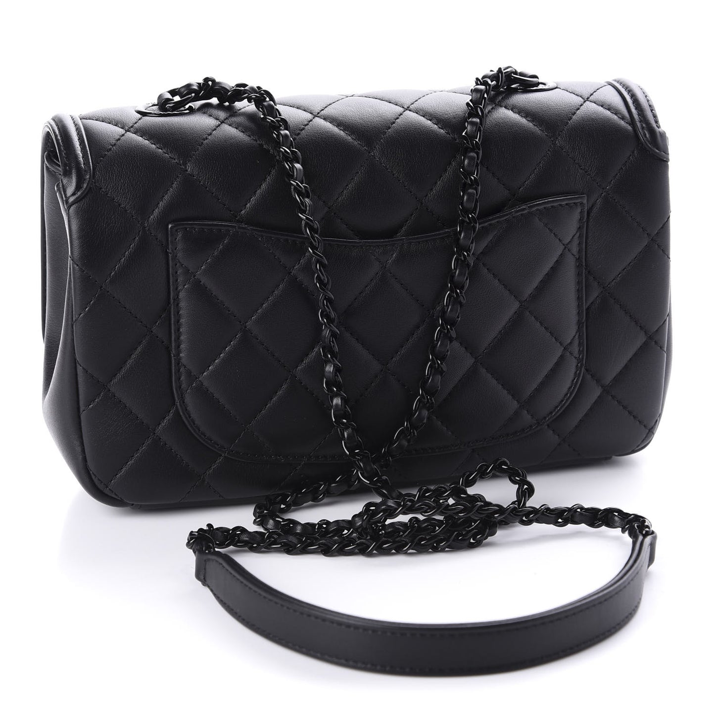 Lambskin Quilted Small CC Filigree Flap Black
