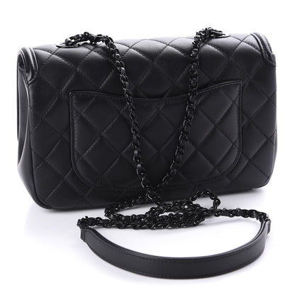 Chanel Lambskin Quilted Small CC Filigree Flap Black 3 of 11