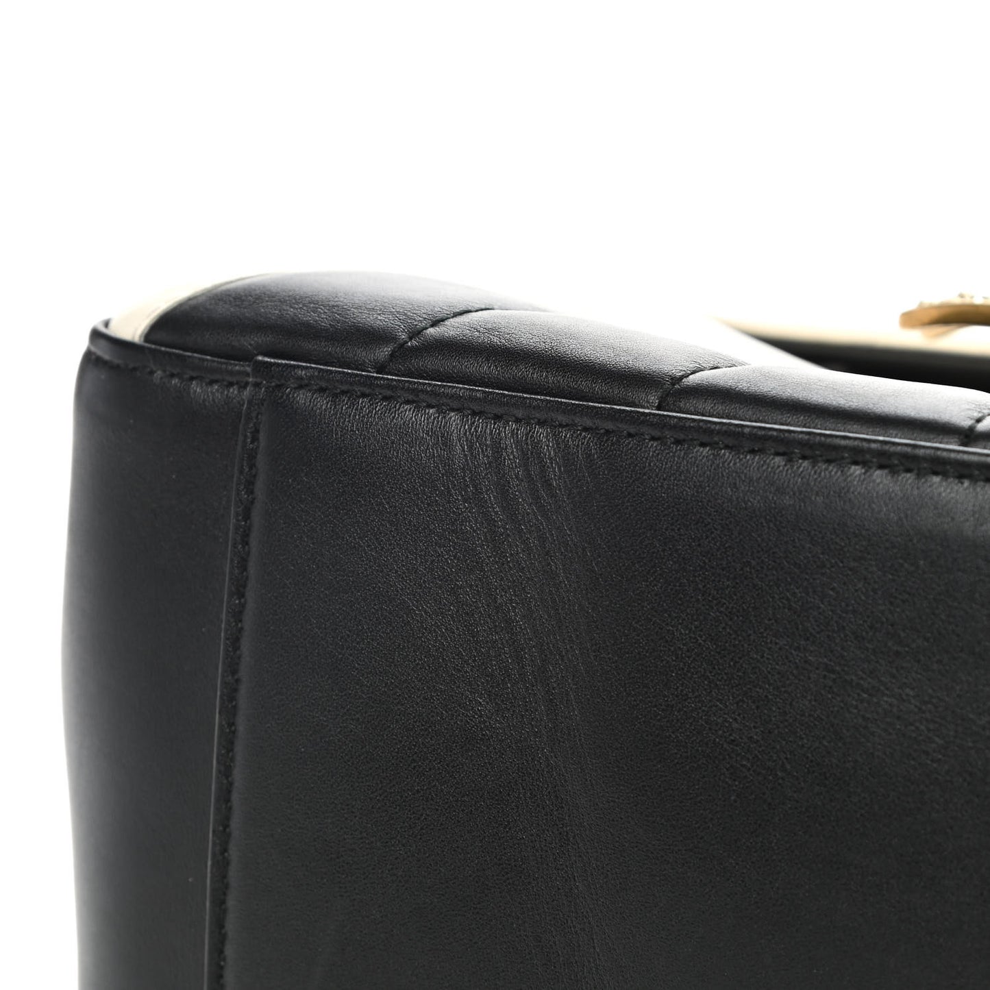 Calfskin Bamboo Trapuntata Queen Margaret Backpack Mystic White Black