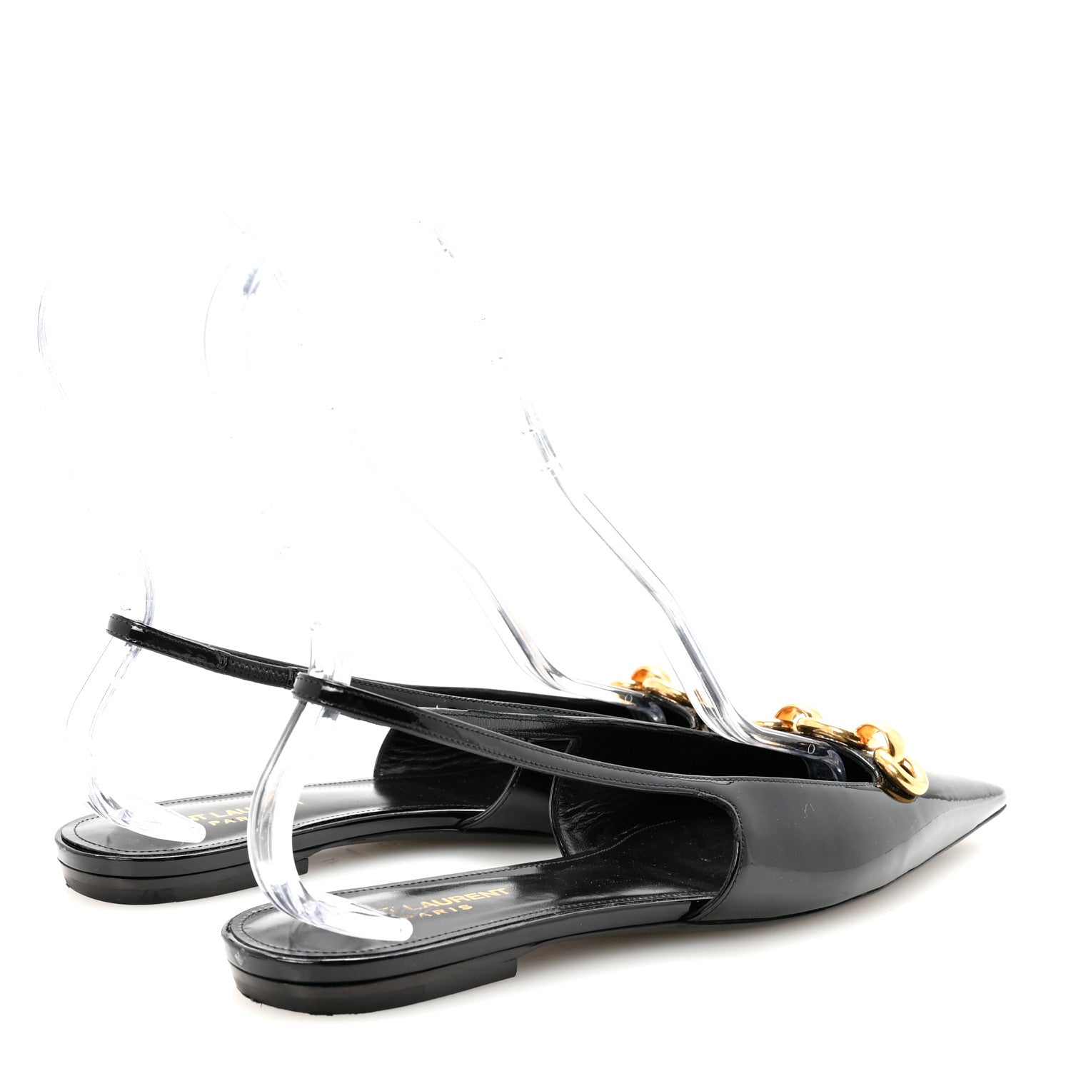 Saint Laurent Vernice Grupy Silvana 05 Slingback Flats 41 Black 5 of 10