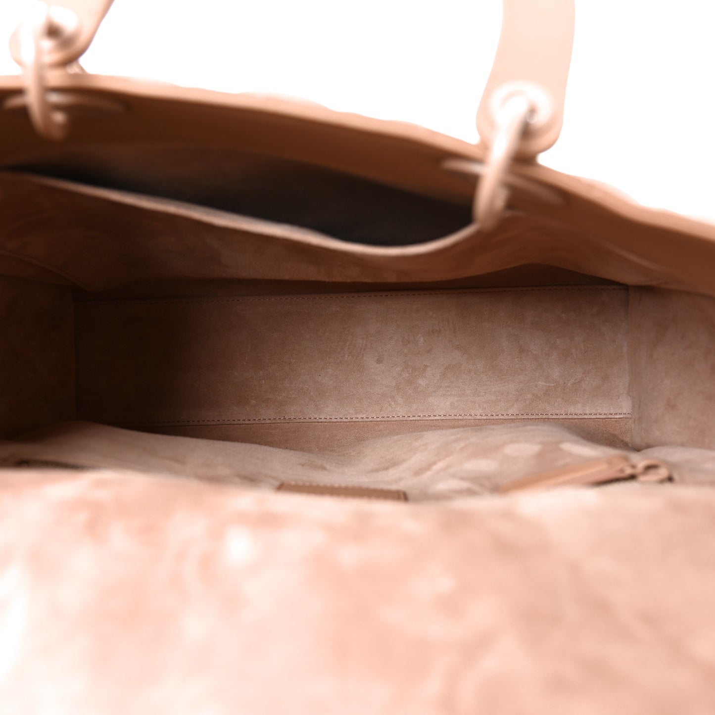 Ultra Matte Calfskin Cannage Large Lady Dior Beige