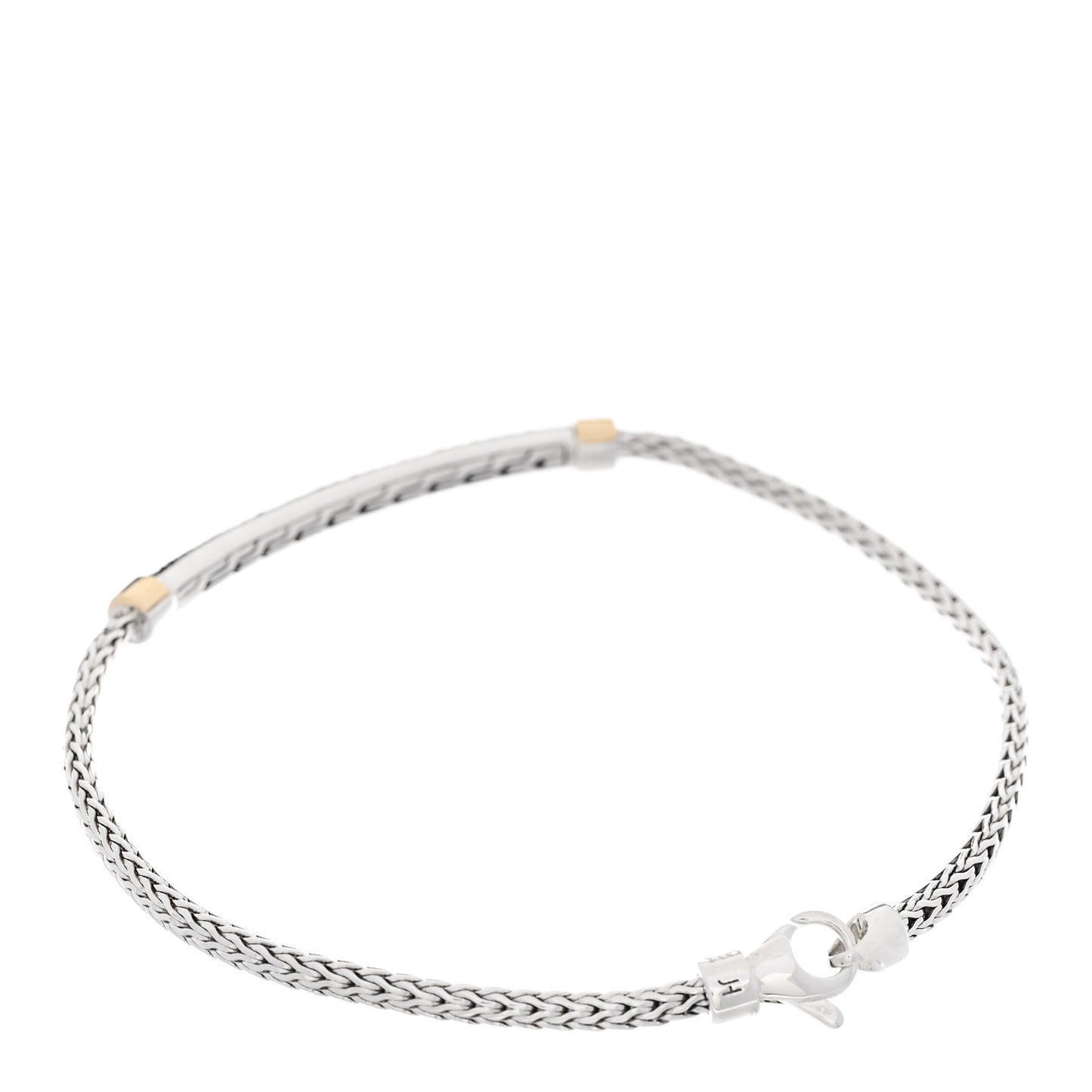 Sterling Silver 14K Yellow Gold Black Sapphire Essential Pave Bracelet