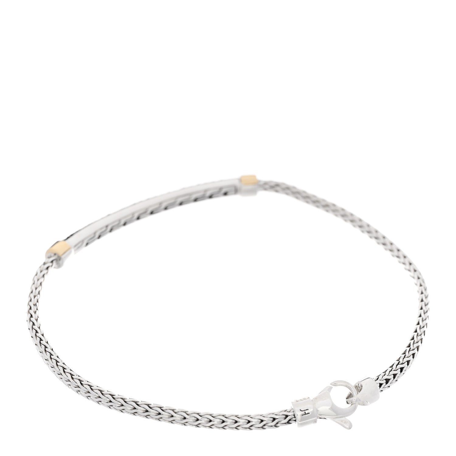 John Hardy Sterling Silver 14K Yellow Gold Black Sapphire Essential Pave Bracelet 2 of 4