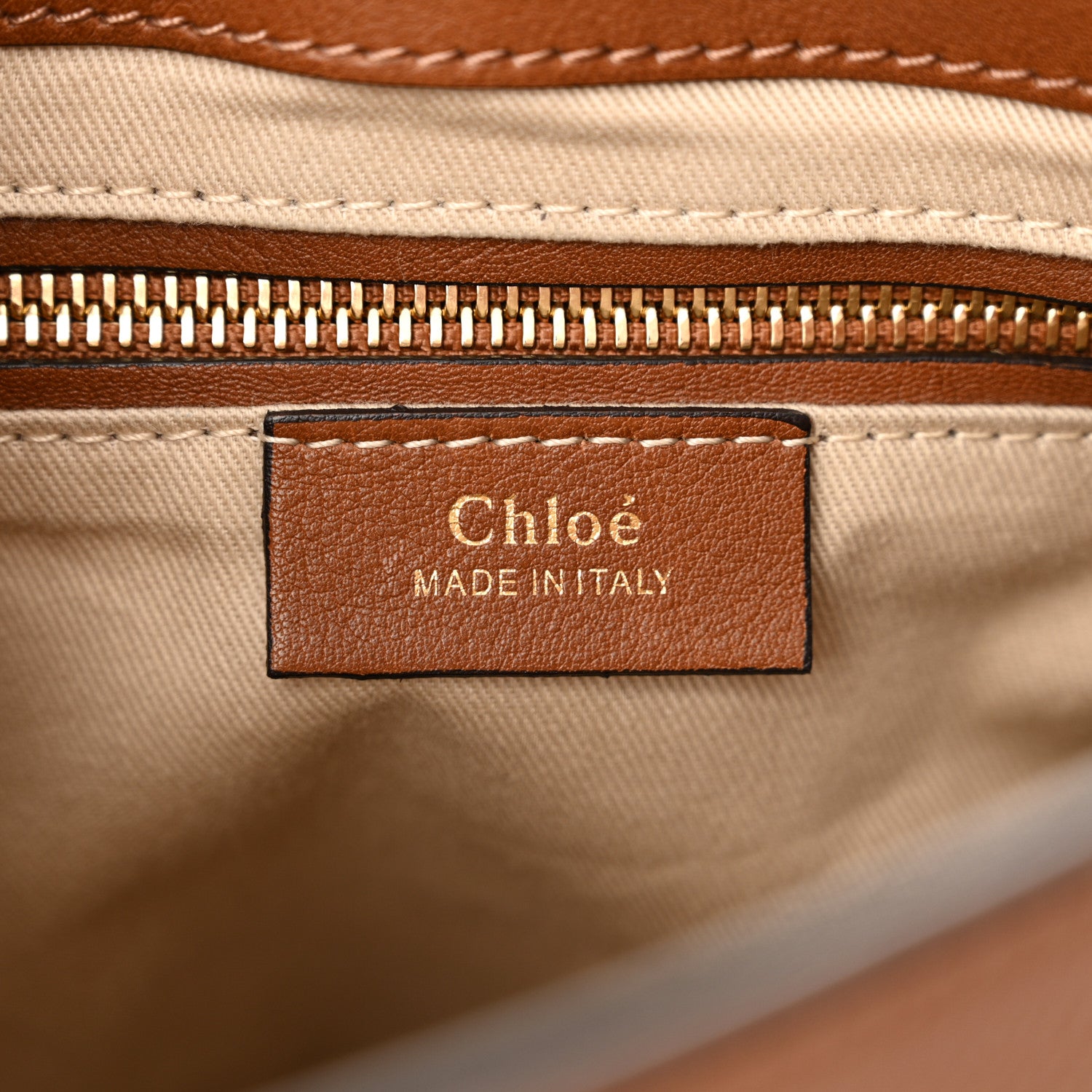 Chloe Suede Calfskin Medium Faye Backpack Tan 7 of 13