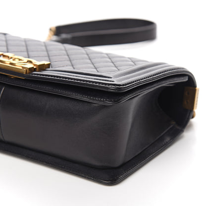 Chanel Lambskin Quilted Medium Boy Flap Black 8 of 10