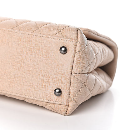 Chanel Caviar Quilted Small Coco Handle Flap Light Beige 6 of 11