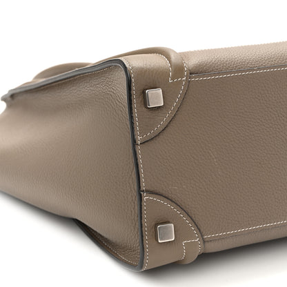Celine Drummed Calfskin Micro Luggage Souris 9 of 10