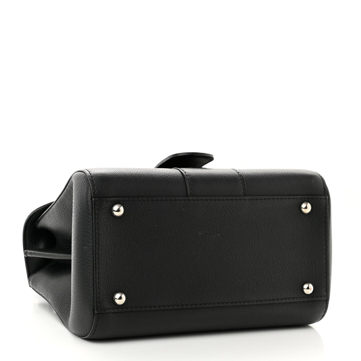 Grained Calfskin Mini Brillant Satchel Black