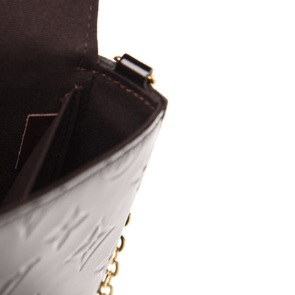 Louis Vuitton Vernis Pochette Felicie Chain Wallet Amarante 7 of 10