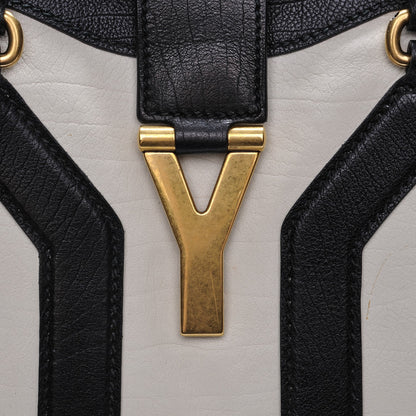 Saint Laurent Calfskin Large Cabas Chyc Black New Bone 5 of 9