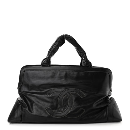 Chanel Lambskin East West Soho Shopper Black 1 of 10