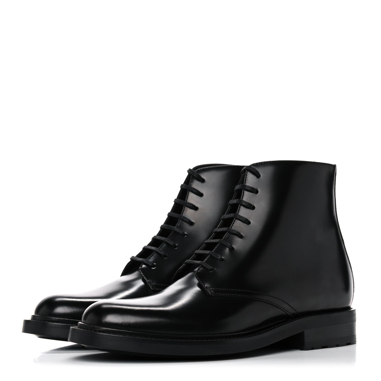 Saint Laurent Calfskin Womens Army Combat Boots 39 Black 3 of 9