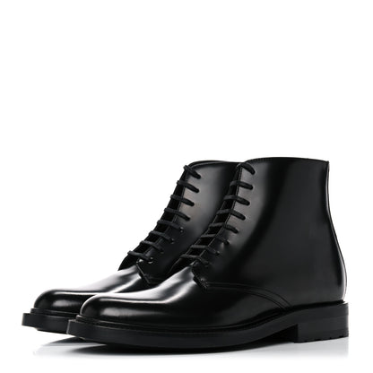 Saint Laurent Calfskin Womens Army Combat Boots 39 Black 3 of 9
