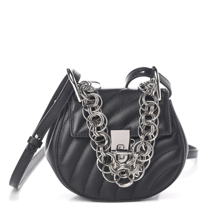 Chloe Calfskin Quilted Nano Drew Bijou Shoulder Bag Black 1 of 9