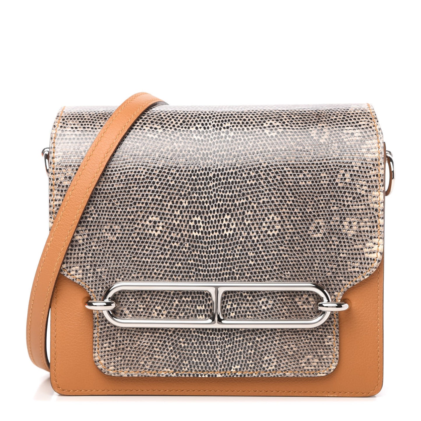 Evercolor Lizard Mini Sac Roulis Caramel Ombre