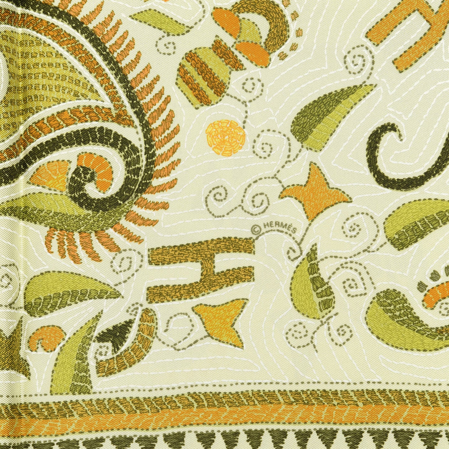 Silk Carre Kantha Scarf 90