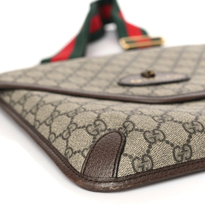 Gucci GG Supreme Monogram Web Medium Neo Vintage Flap Messenger Bag Beige New Acero 9 of 10