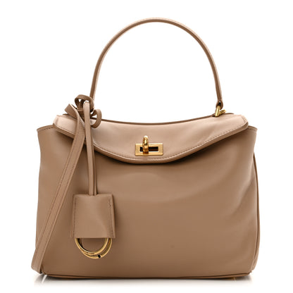 Balenciaga Natural Smooth Calfskin Mini Rodeo Top Handle Handbag Latte 1 of 12