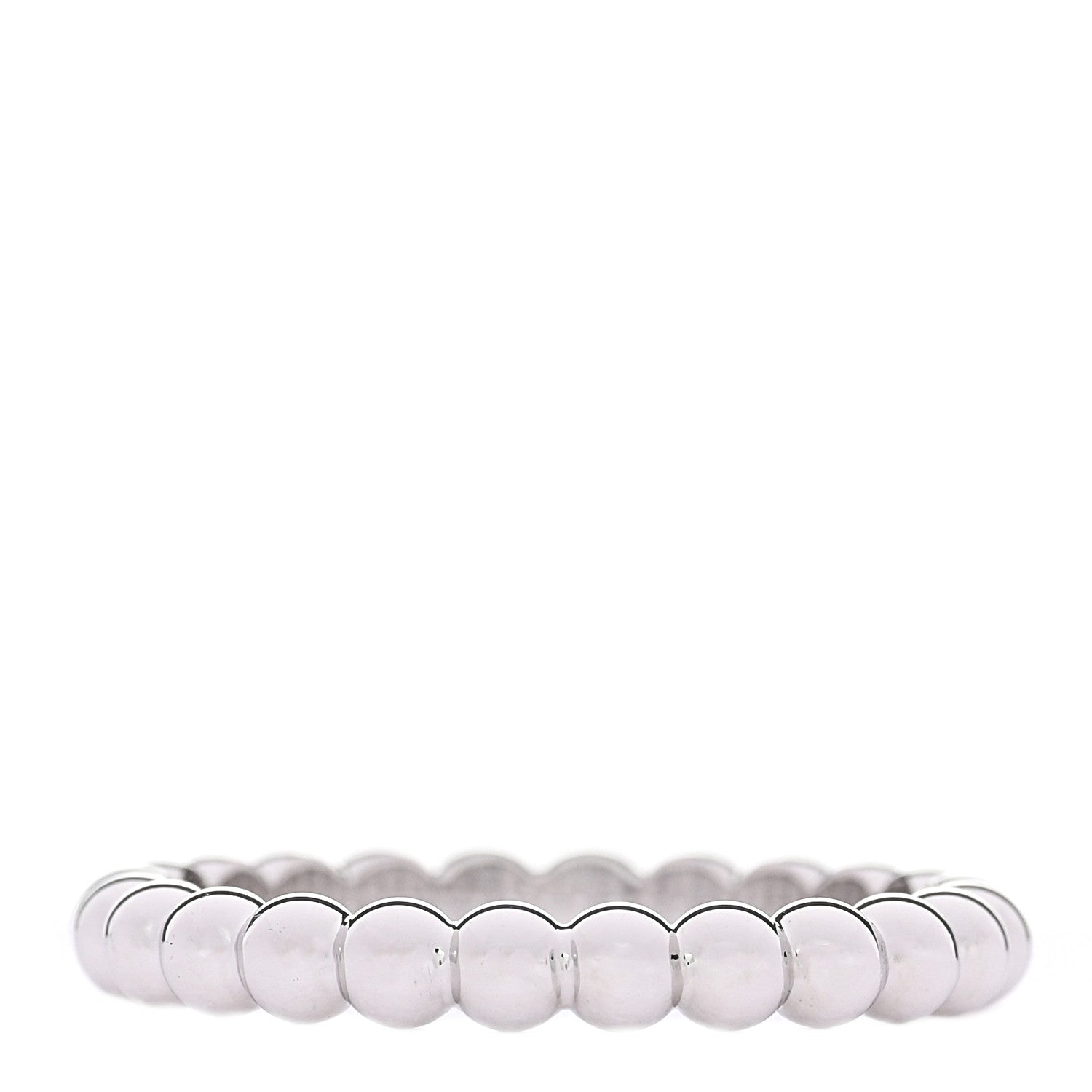 Van Cleef & Arpels 18K White Gold Small Perlee Ring 53 6.5 3 of 6