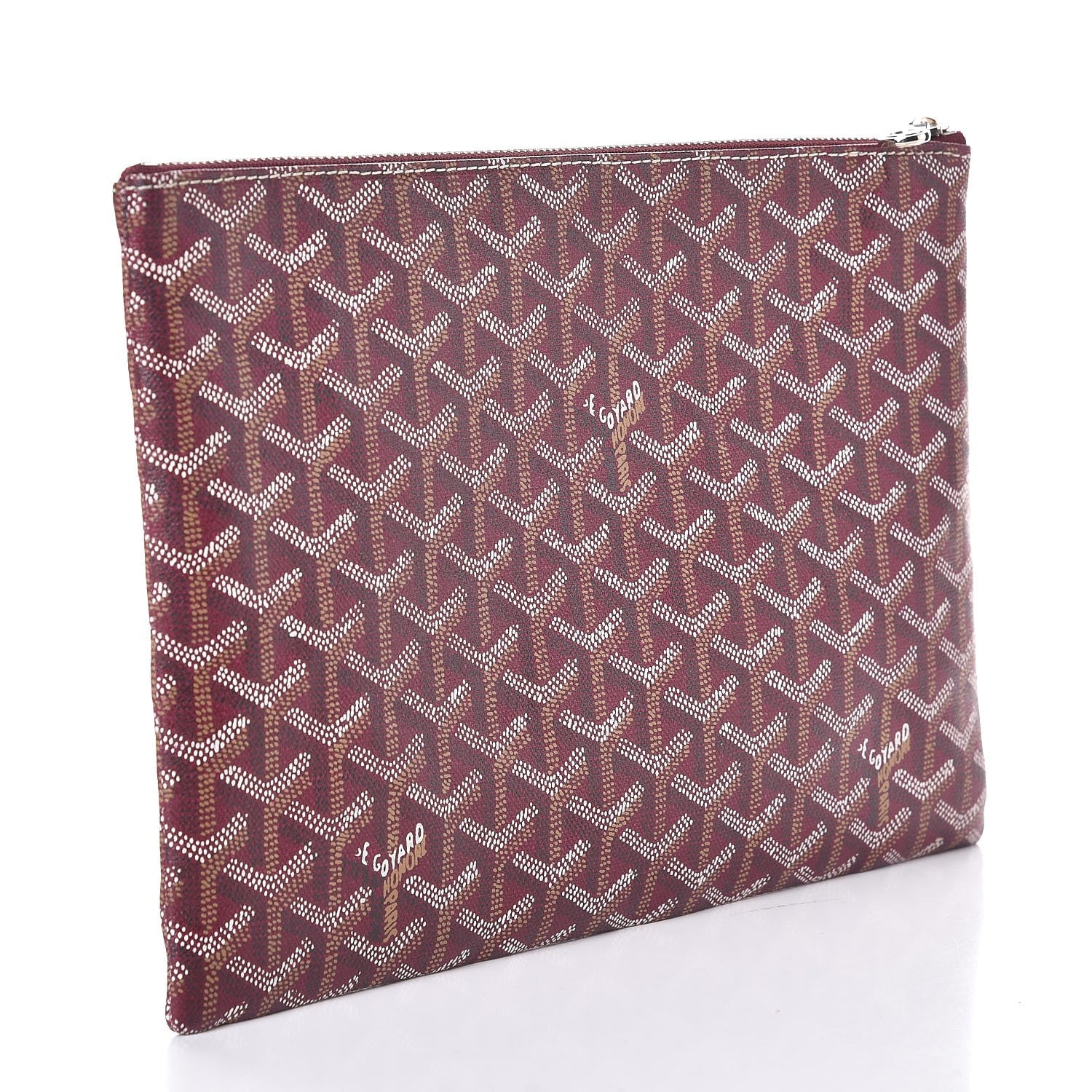 Goyard Goyardine Senat Pochette MM Burgundy 3 of 7
