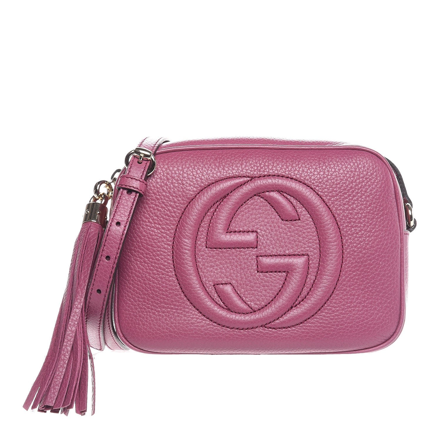 Gucci Pebbled Calfskin Small Soho Disco Bag Peonia Flower 1 of 7