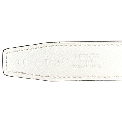 Hermes Epsom Swift 24mm Mini Constance H Belt 90 36 White Etoupe 3 of 5