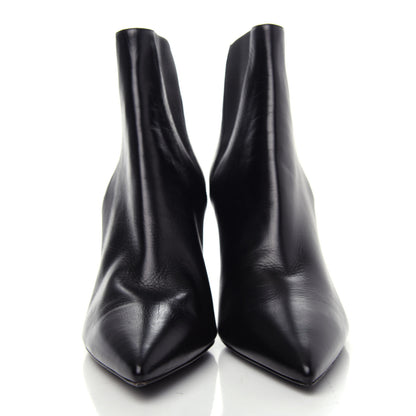Saint Laurent Calfskin Kiki Chelsea Pointed Toe Ankle Boots 37.5 Black 2 of 9