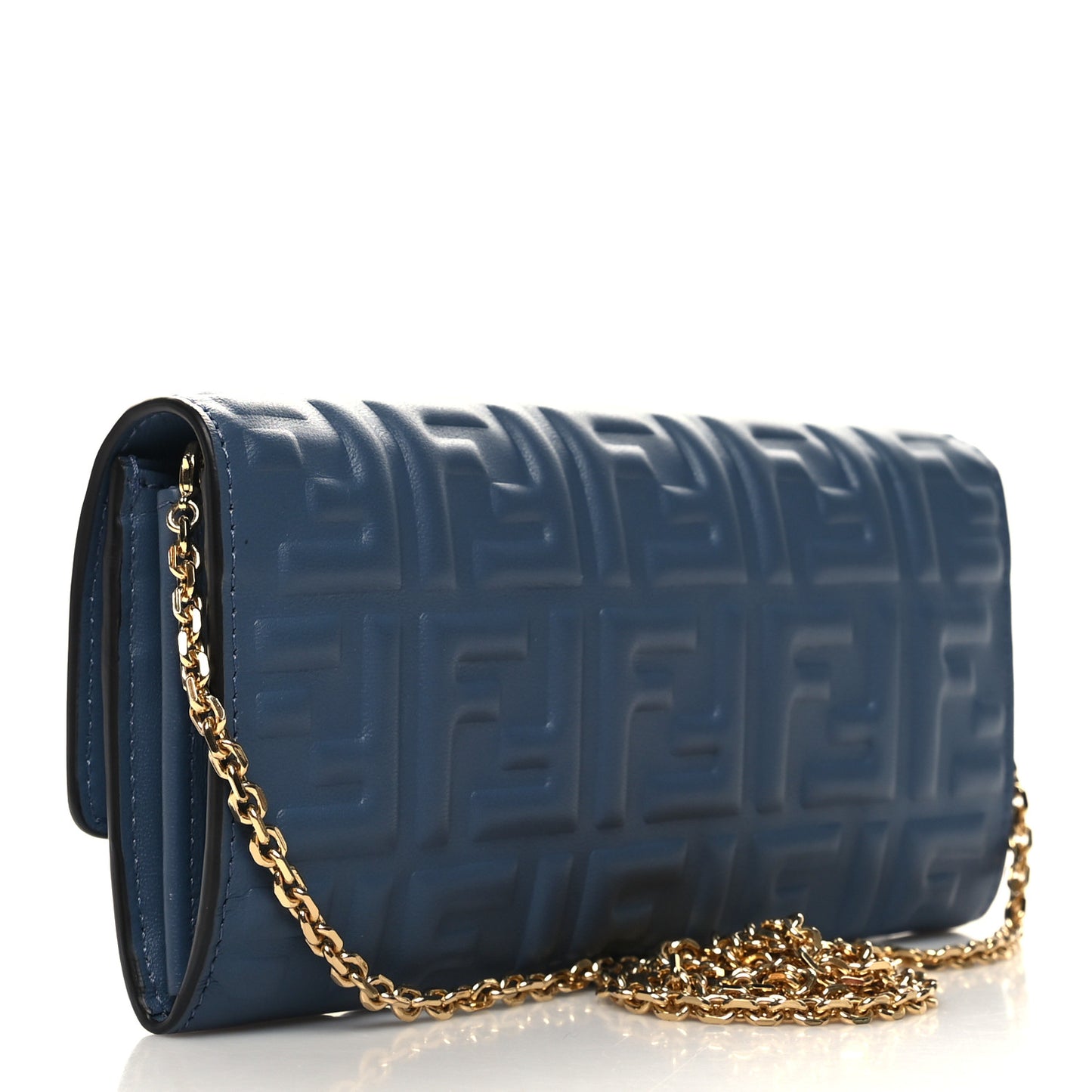 Nappa Matisse FF Embossed Continental Wallet On Chain Mirto