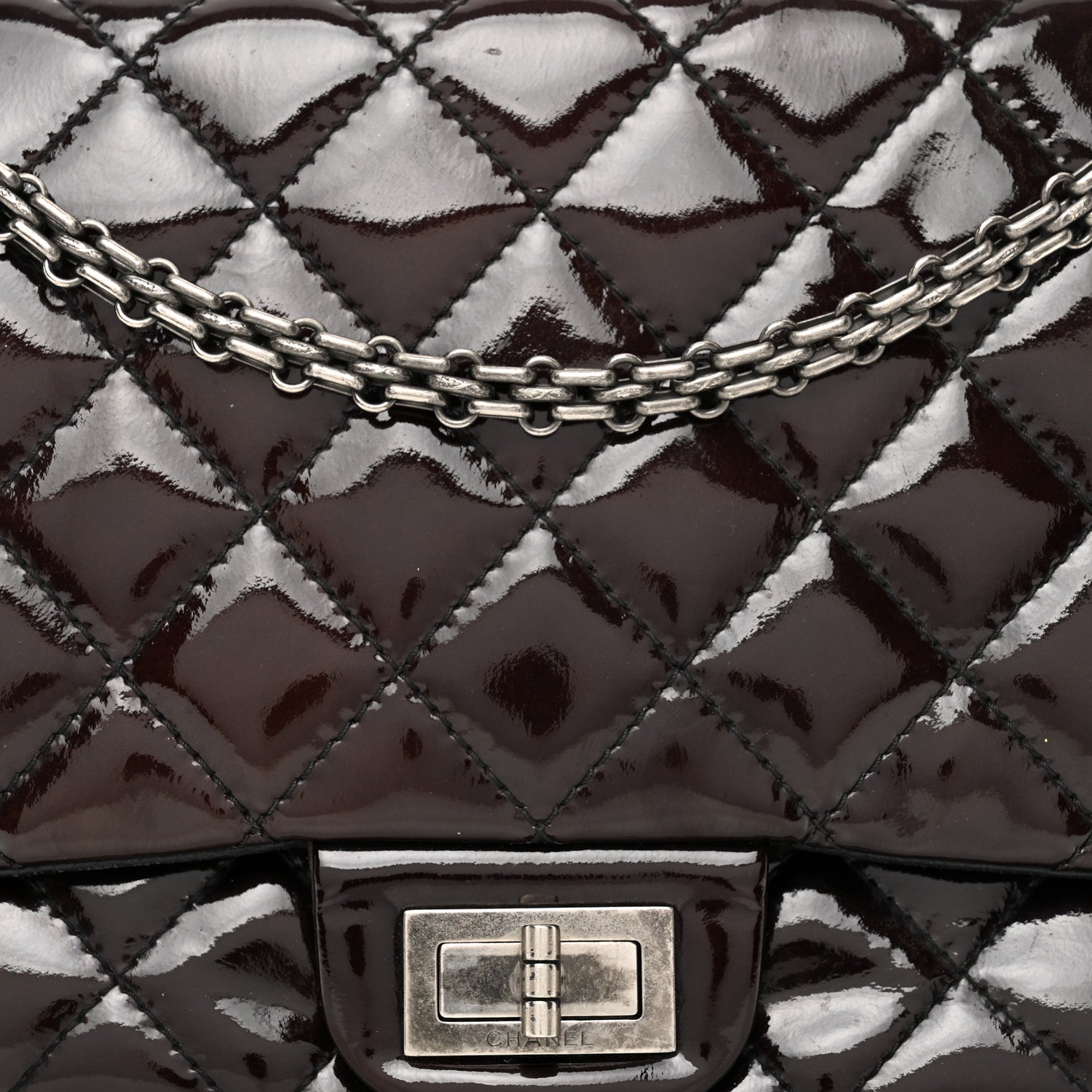 Chanel Patent Quilted 2.55 Reissue 227 Flap Brown 5 of 16
