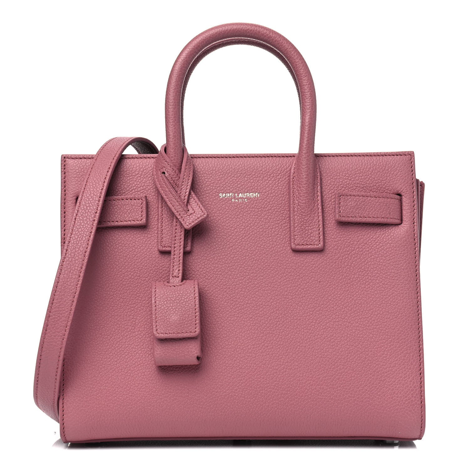 Saint Laurent Grained Calfskin Nano Sac De Jour Rose Dark 1 of 4