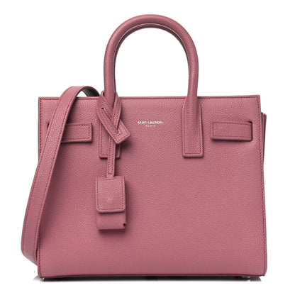 Saint Laurent Grained Calfskin Nano Sac De Jour Rose Dark 1 of 4