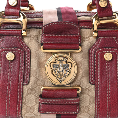 Gucci Monogram Medium Aviatrix Boston Ebony Bordeaux 10 of 10
