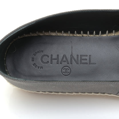 Chanel Canvas Grosgrain CC Espadrilles 39 Grey Black 13 of 14