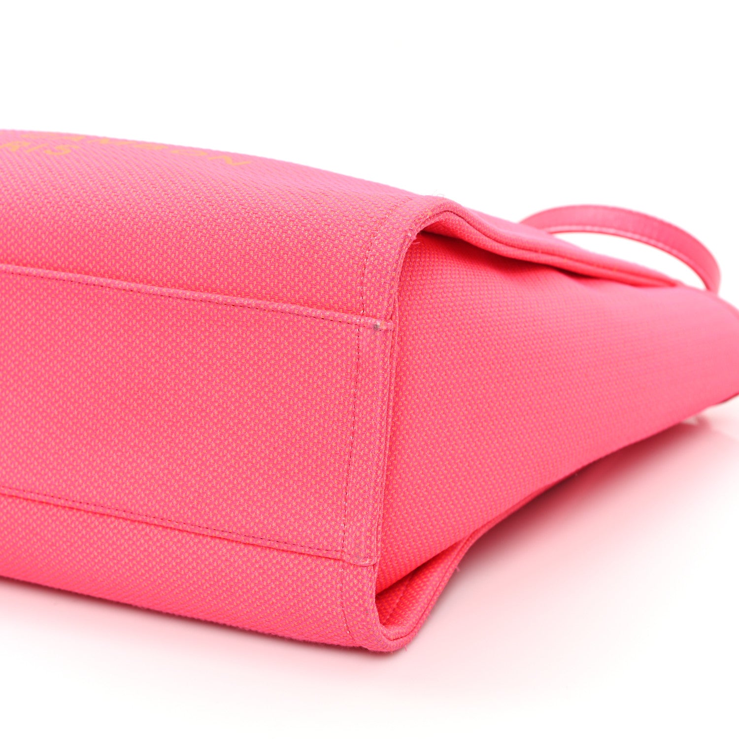 Chanel Mixed Fibers Small Deauville Tote Pink Orange 10 of 13