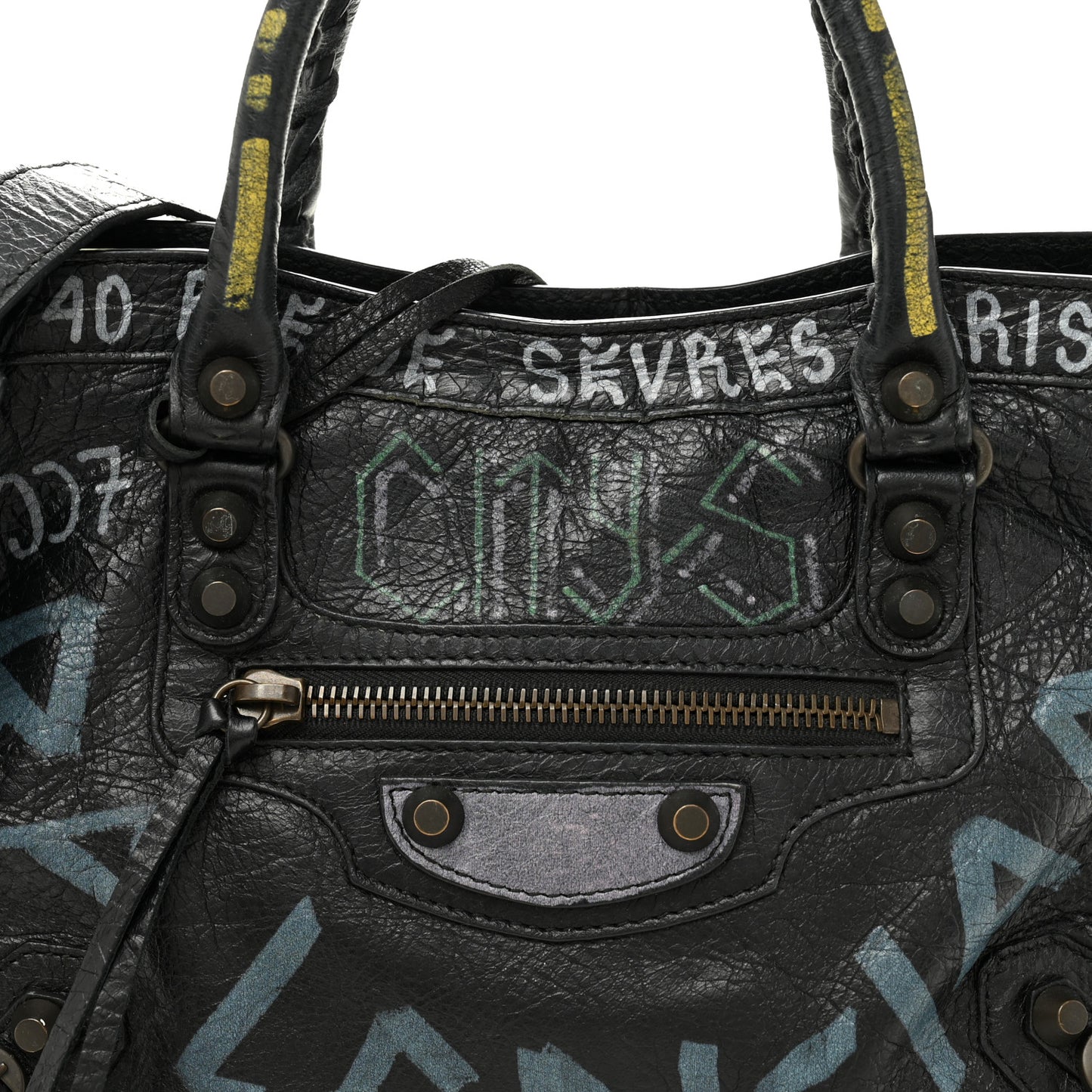 Agneau Graffiti All Over Classic Hardware S City Black Multicolor