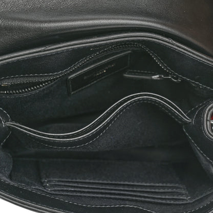 Saint Laurent Calfskin Y Quilted Monogram Monochrome Toy Loulou Crossbody Bag Black 5 of 12