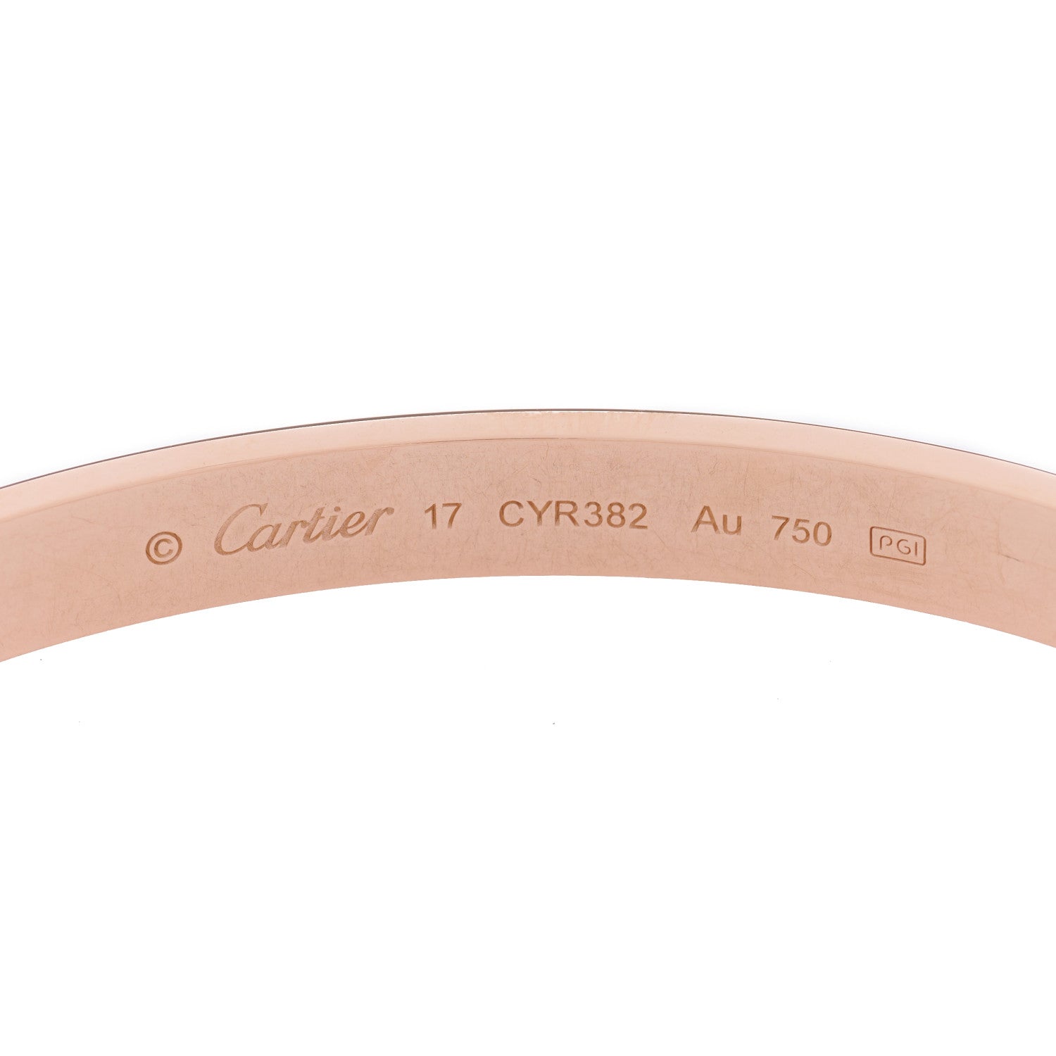 Cartier 18K Pink Gold LOVE Bracelet 17 3 of 5