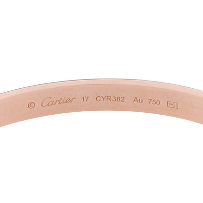 Cartier 18K Pink Gold LOVE Bracelet 17 3 of 5