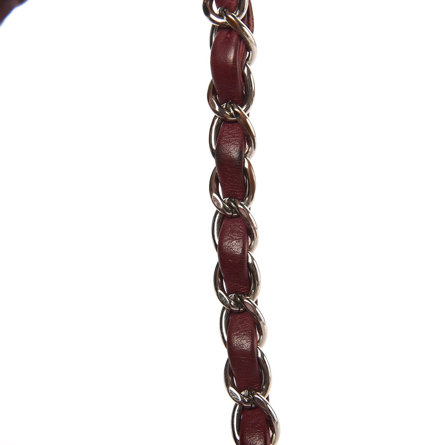 Patent Quilted Large Coco Shine Flap Burgundy