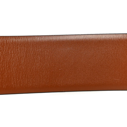 Valentino Garavani Glossy Calfskin VLogo Reversible 40mm Belt 85 34 Saddle Brown Black 10 of 12