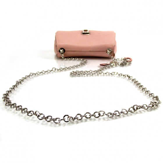 SALVATOREFERRAGAMOCalfskinEmbossedShoulderBagPink