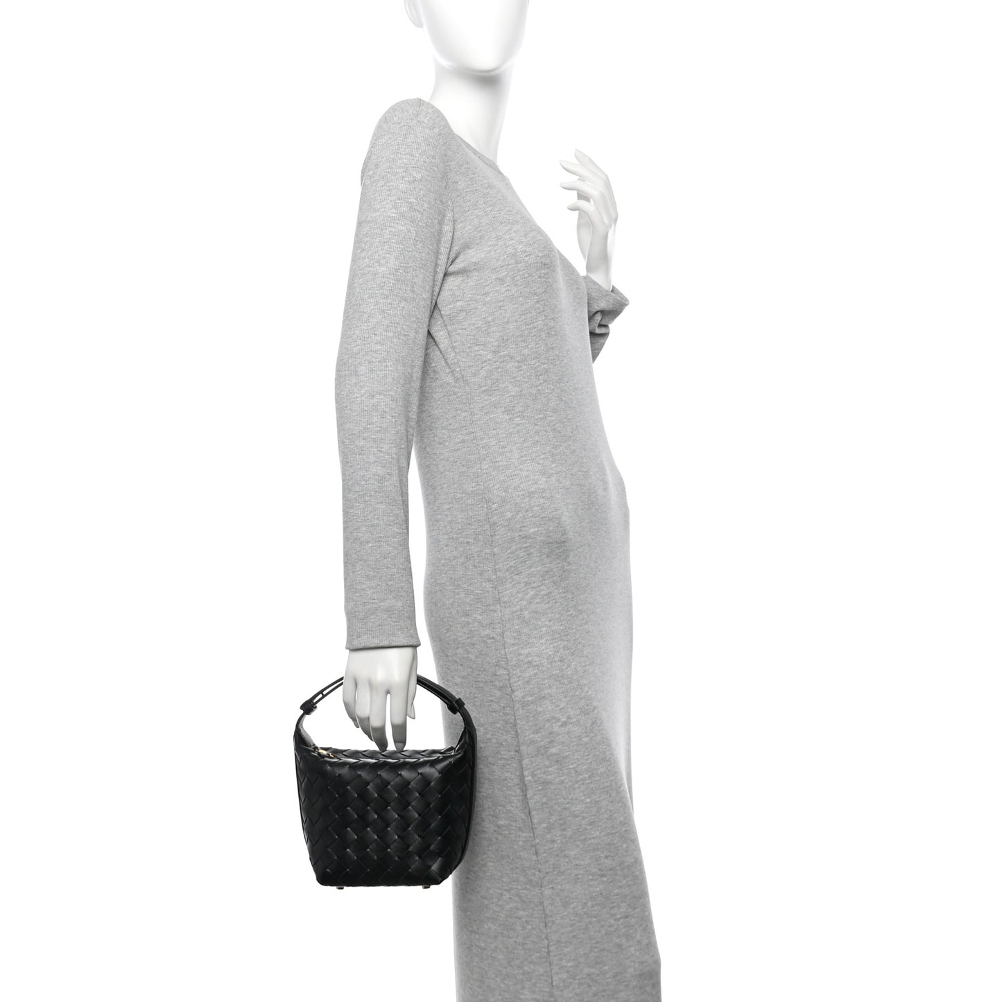 Calfskin Nappa Intrecciato Candy Wallace Black